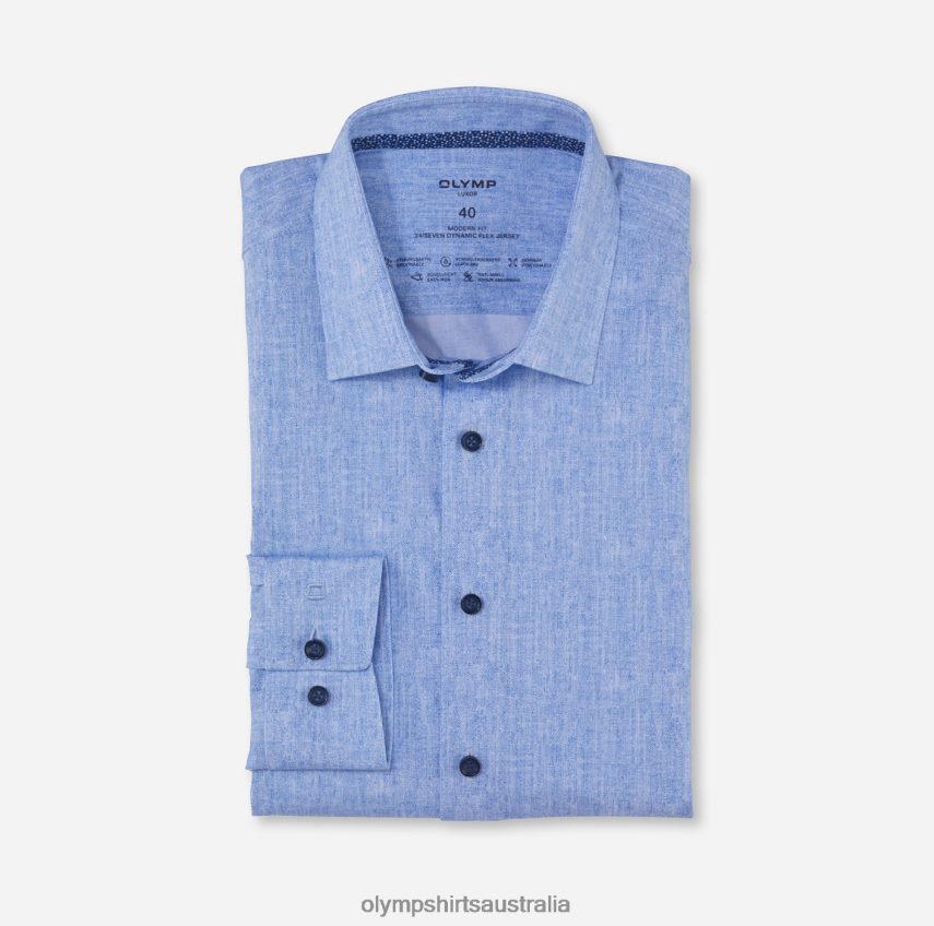 Clothing AU OLYMP Luxor 24/Seven Modern Fit, Business Shirt, New Kent, Royal T8882J1140