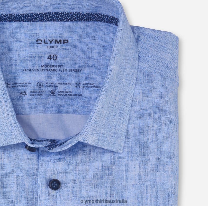 Clothing AU OLYMP Luxor 24/Seven Modern Fit, Business Shirt, New Kent, Royal T8882J1140