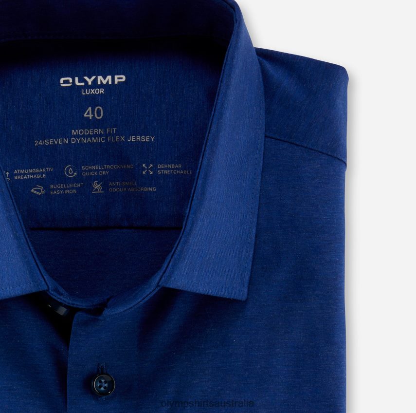 Clothing AU OLYMP Luxor 24/Seven Modern Fit, Business Shirt, New Kent, Royal T8882J1188
