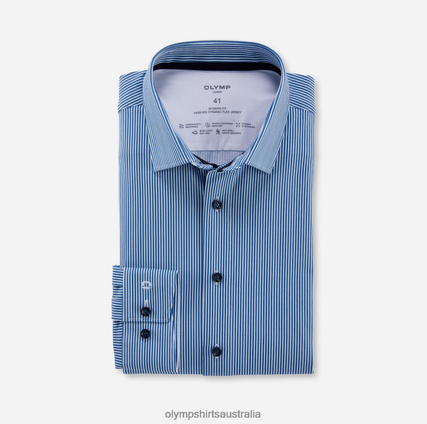 Clothing AU OLYMP Luxor 24/Seven Modern Fit, Business Shirt, New Kent, Royal T8882J938