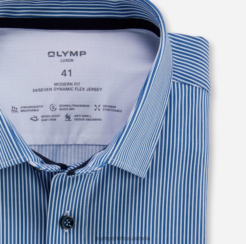 Clothing AU OLYMP Luxor 24/Seven Modern Fit, Business Shirt, New Kent, Royal T8882J938