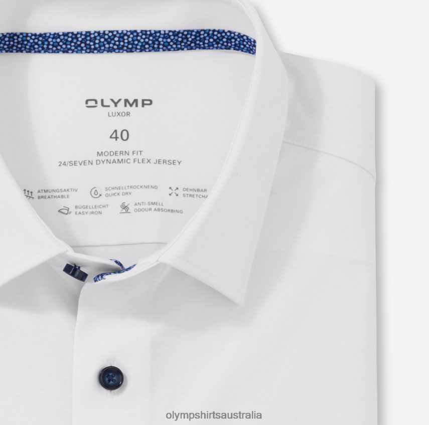 Clothing AU OLYMP Luxor 24/Seven Modern Fit, Business Shirt, New Kent, White T8882J1069