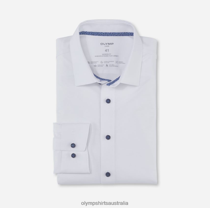 Clothing AU OLYMP Luxor 24/Seven Modern Fit, Business Shirt, New Kent, White T8882J1307