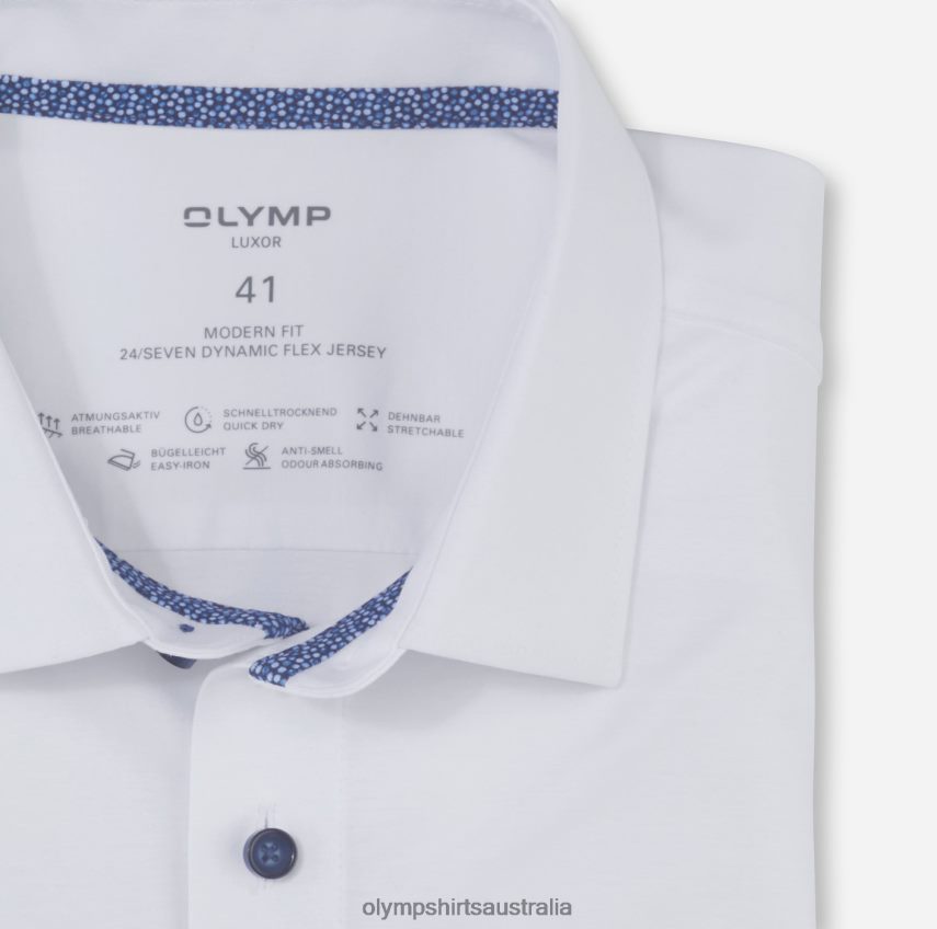 Clothing AU OLYMP Luxor 24/Seven Modern Fit, Business Shirt, New Kent, White T8882J1307