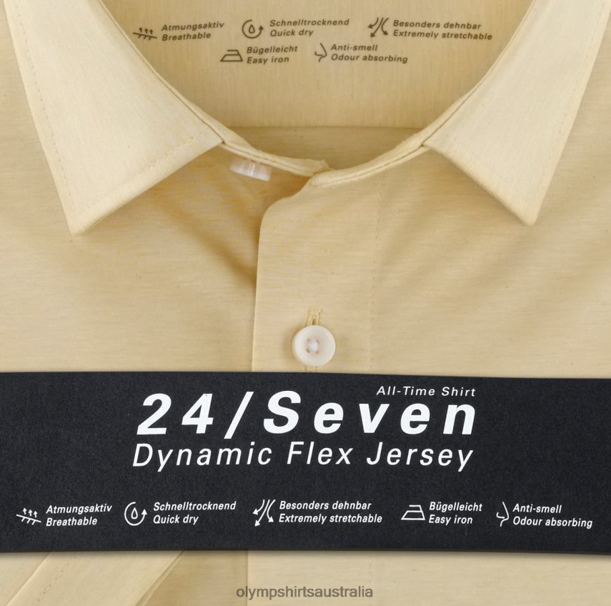 Clothing AU OLYMP Luxor 24/Seven Modern Fit, Business Shirt, New Kent, Yellow T8882J1333