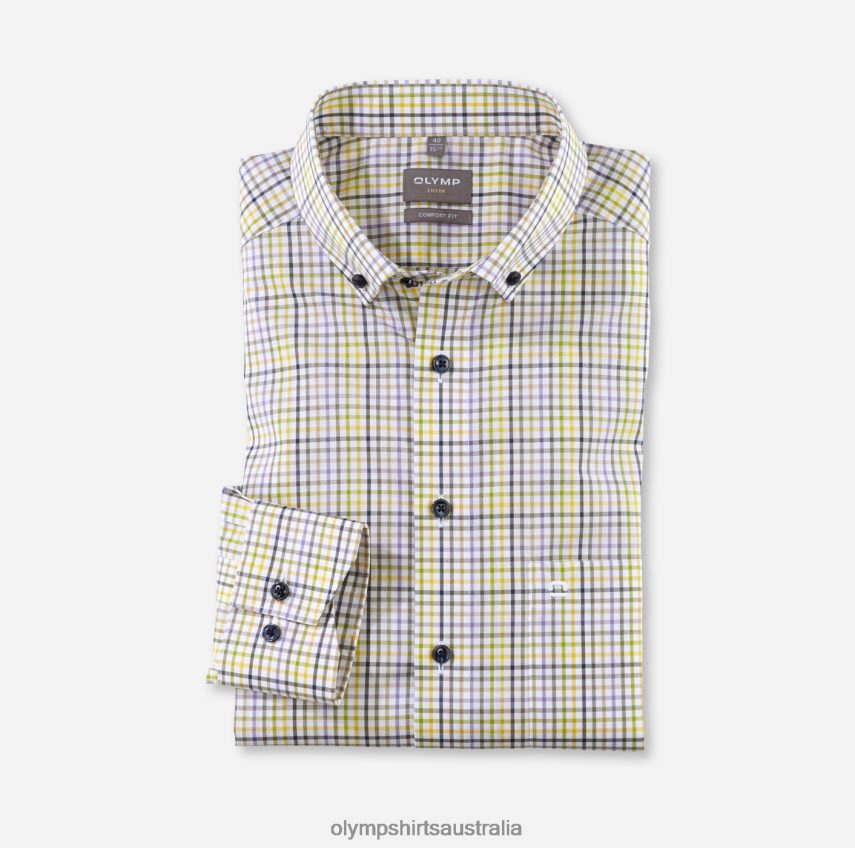 Clothing AU OLYMP Luxor Comfort Fit, Business Shirt, Button-Down, Lime T8882J1481