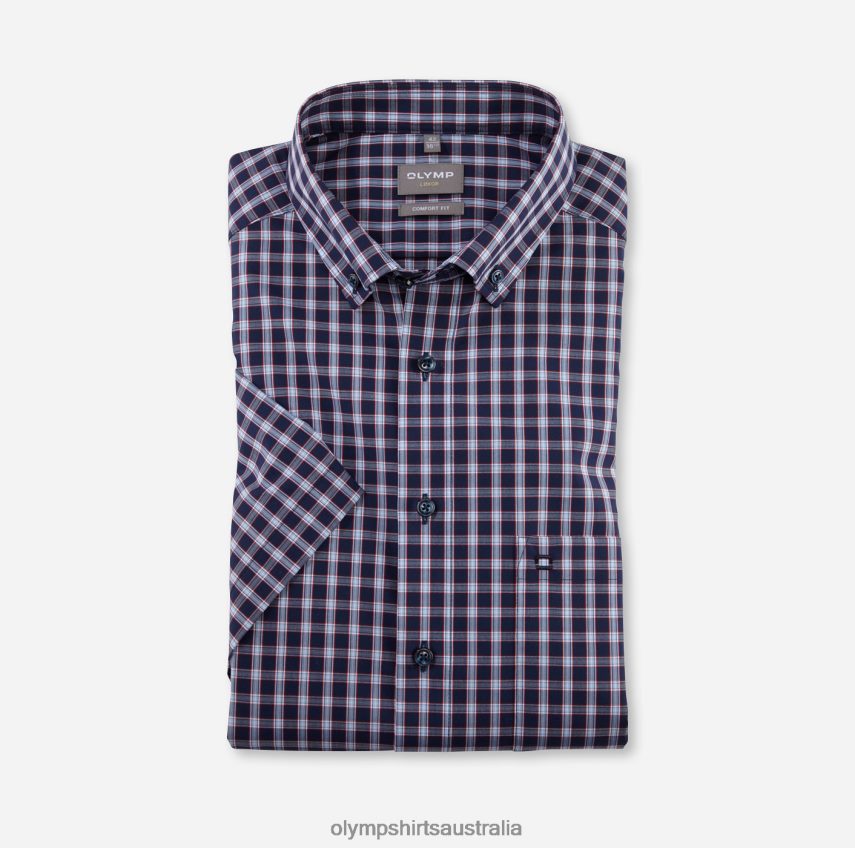 Clothing AU OLYMP Luxor Comfort Fit, Business Shirt, Button-Down, Red T8882J1547