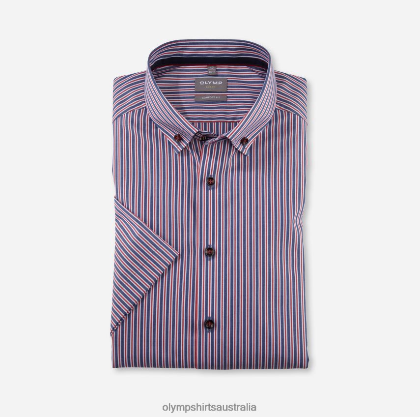 Clothing AU OLYMP Luxor Comfort Fit, Business Shirt, Button-Down, Red T8882J1625