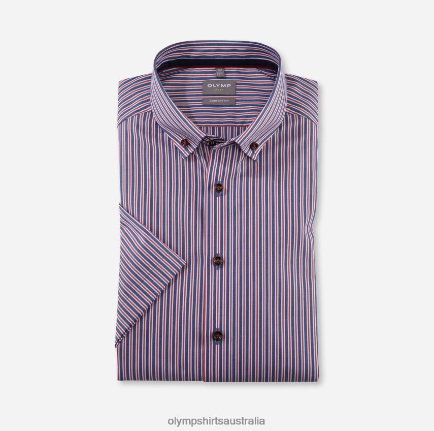 Clothing AU OLYMP Luxor Comfort Fit, Business Shirt, Button-Down, Red T8882J1662