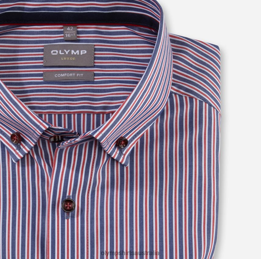 Clothing AU OLYMP Luxor Comfort Fit, Business Shirt, Button-Down, Red T8882J1662