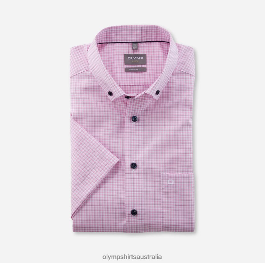 Clothing AU OLYMP Luxor Comfort Fit, Business Shirt, Button-Down, Rose T8882J1552