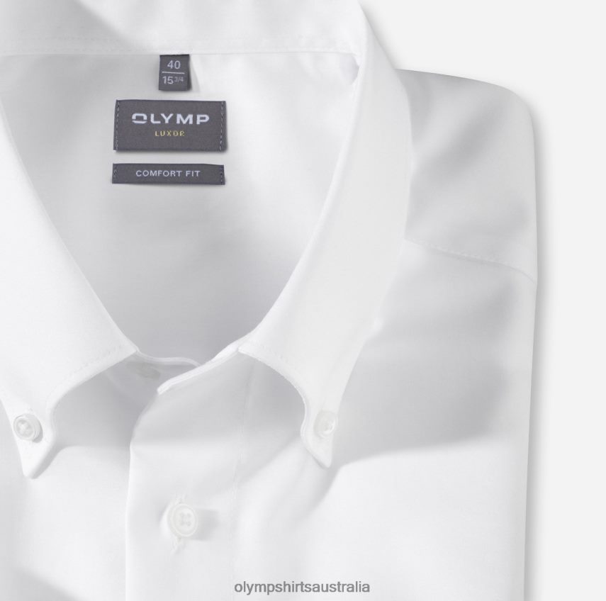 Clothing AU OLYMP Luxor Comfort Fit, Business Shirt, Button-Down, White T8882J1674