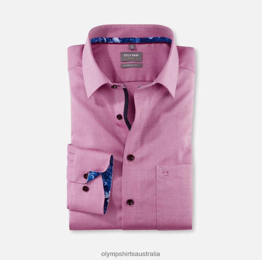Clothing AU OLYMP Luxor Comfort Fit, Business Shirt, Long Sleeve Extra Long, New Kent, Fuchsia T8882J1702