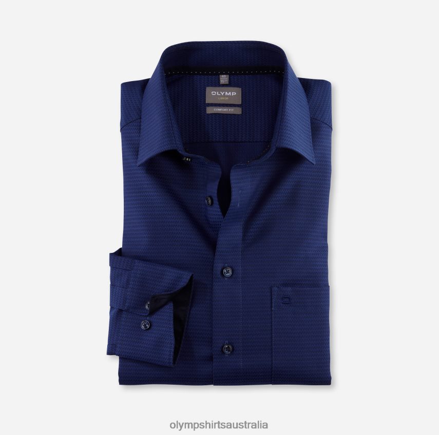 Clothing AU OLYMP Luxor Comfort Fit, Business Shirt, Long Sleeve Extra Long, New Kent, Marine T8882J1695