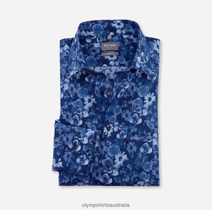 Clothing AU OLYMP Luxor Comfort Fit, Business Shirt, Long Sleeve Extra Long, New Kent, Marine T8882J1696