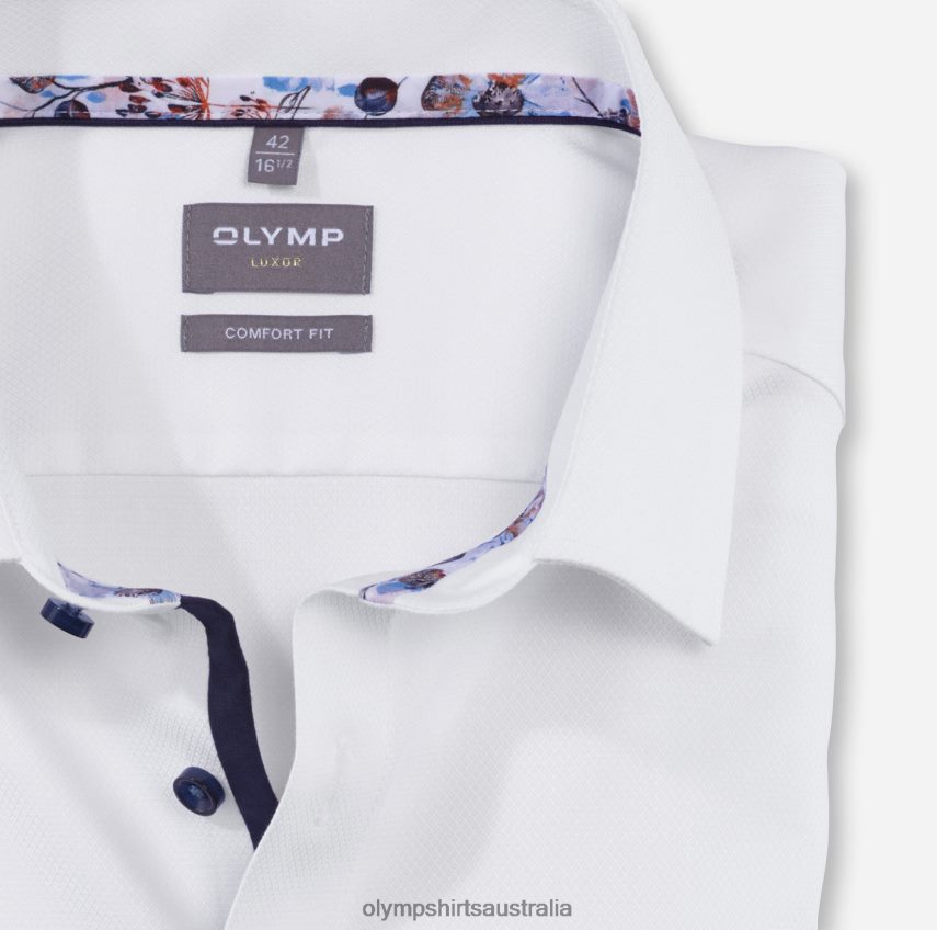 Clothing AU OLYMP Luxor Comfort Fit, Business Shirt, Long Sleeve Extra Long, New Kent, White T8882J1701