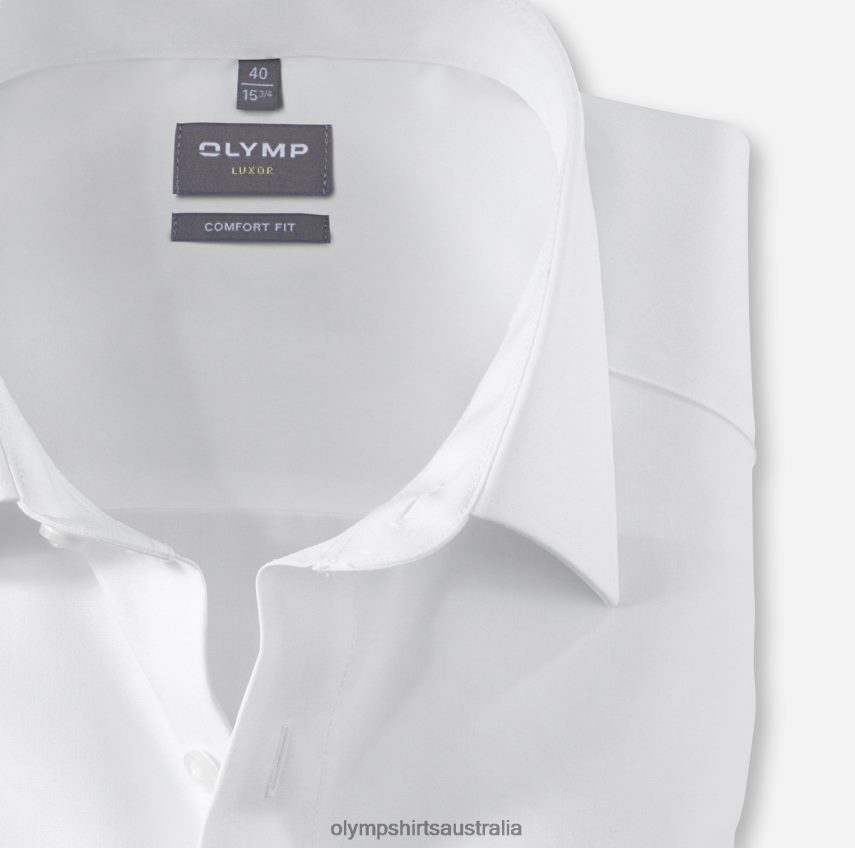 Clothing AU OLYMP Luxor Comfort Fit, Business Shirt, Long Sleeve Extra Long, New Kent, White T8882J1704
