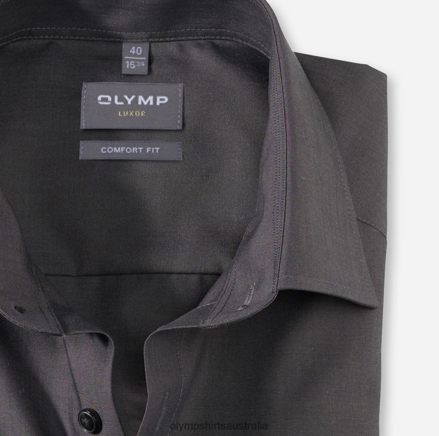 Clothing AU OLYMP Luxor Comfort Fit, Business Shirt, New Kent, Anthracite T8882J1684