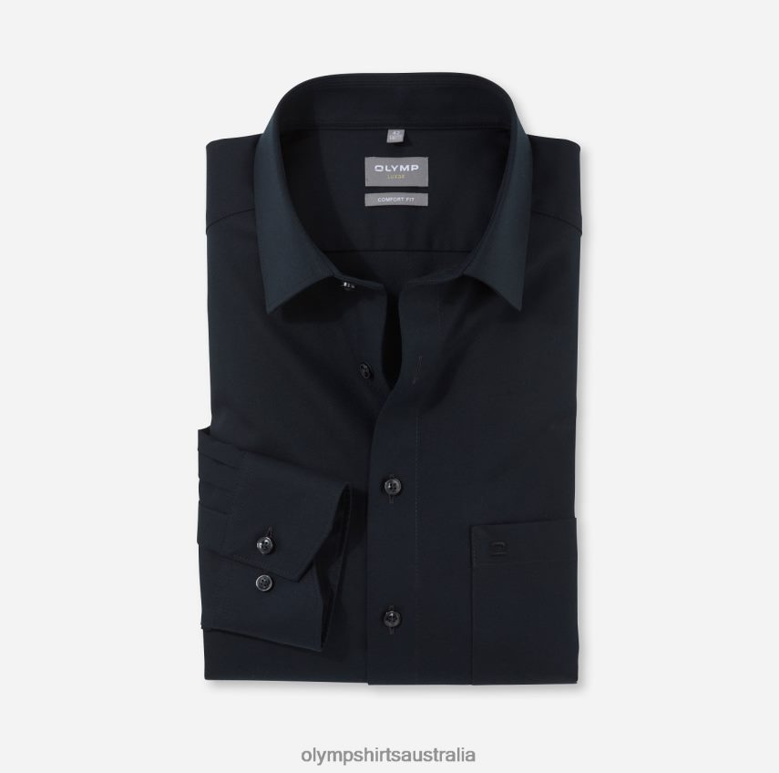 Clothing AU OLYMP Luxor Comfort Fit, Business Shirt, New Kent, Black T8882J1640