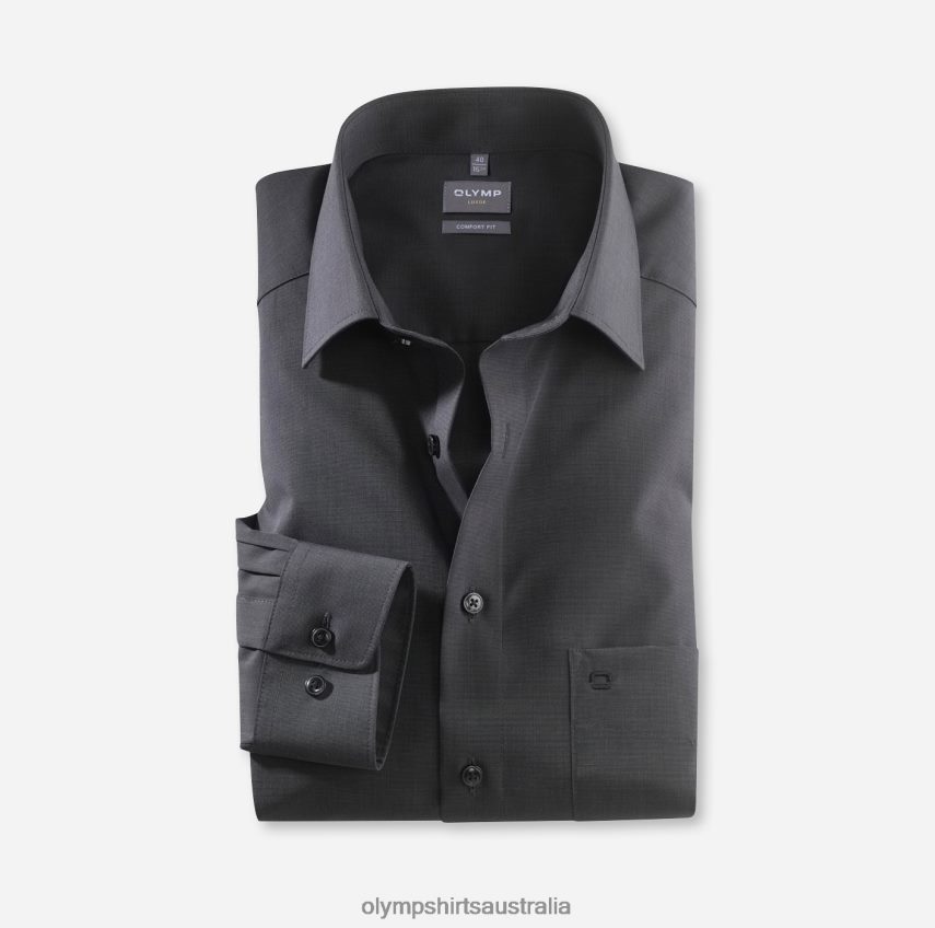 Clothing AU OLYMP Luxor Comfort Fit, Business Shirt, New Kent, Black T8882J1690