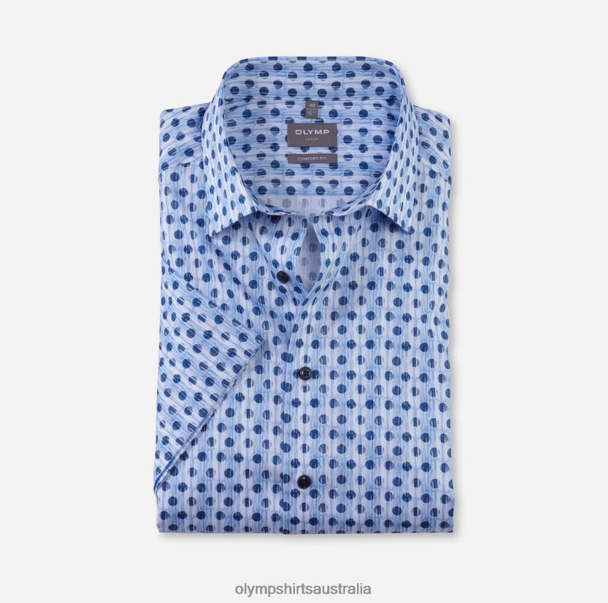 Clothing AU OLYMP Luxor Comfort Fit, Business Shirt, New Kent, Bleu T8882J1473
