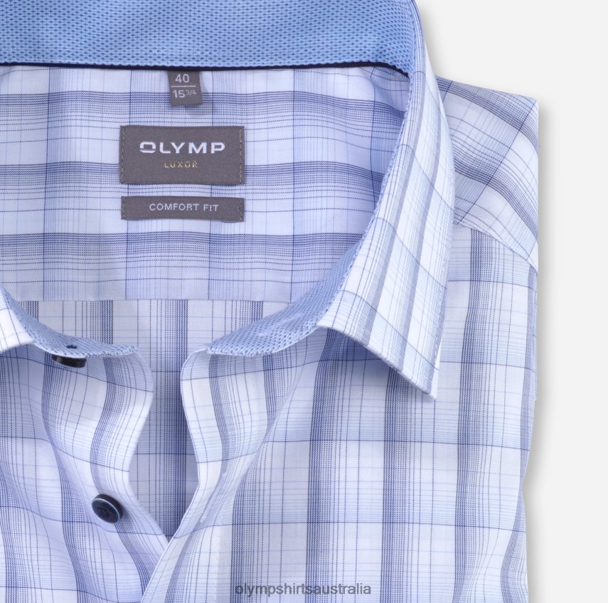 Clothing AU OLYMP Luxor Comfort Fit, Business Shirt, New Kent, Bleu T8882J1475
