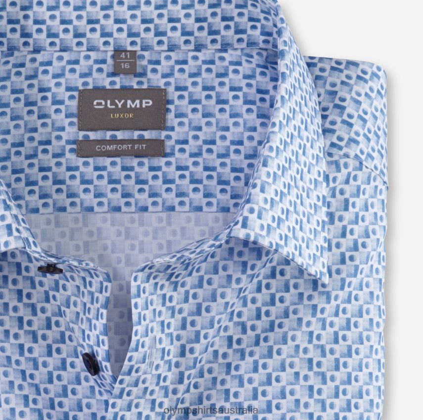 Clothing AU OLYMP Luxor Comfort Fit, Business Shirt, New Kent, Bleu T8882J1490