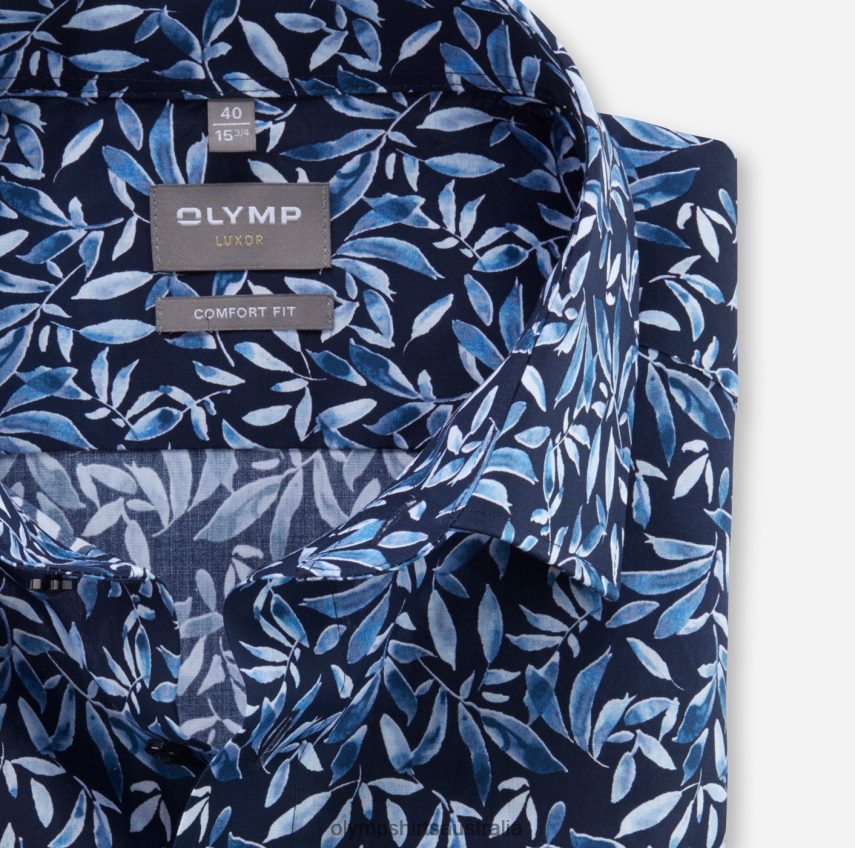 Clothing AU OLYMP Luxor Comfort Fit, Business Shirt, New Kent, Bleu T8882J1508