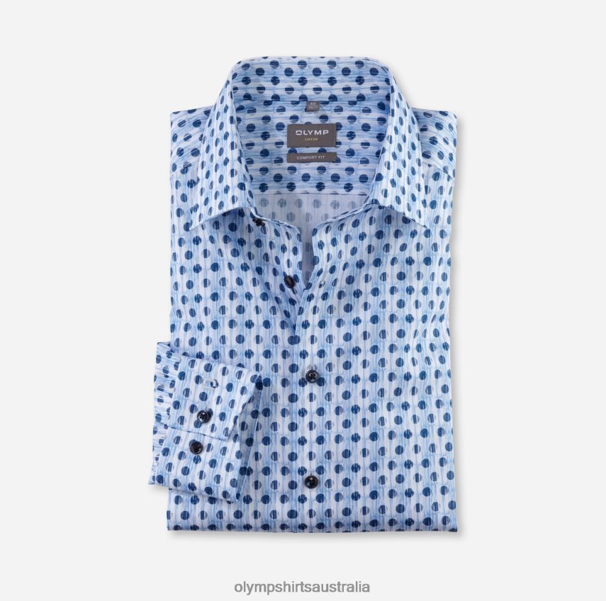 Clothing AU OLYMP Luxor Comfort Fit, Business Shirt, New Kent, Bleu T8882J1519