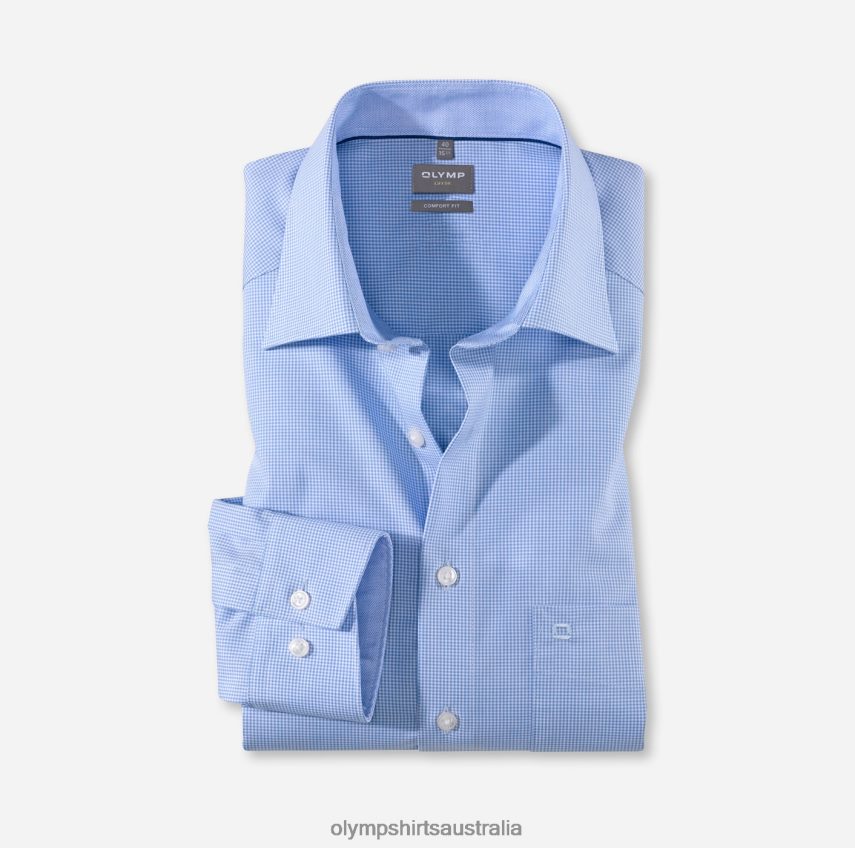 Clothing AU OLYMP Luxor Comfort Fit, Business Shirt, New Kent, Bleu T8882J1532