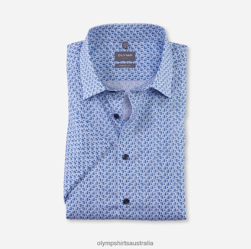 Clothing AU OLYMP Luxor Comfort Fit, Business Shirt, New Kent, Bleu T8882J1538