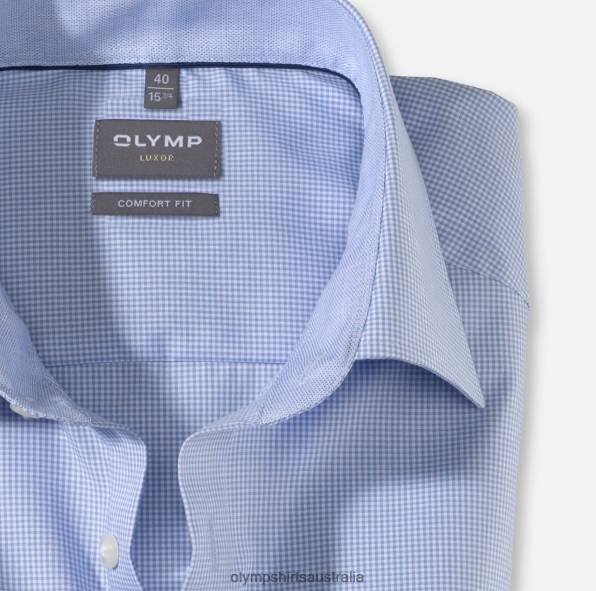 Clothing AU OLYMP Luxor Comfort Fit, Business Shirt, New Kent, Bleu T8882J1562