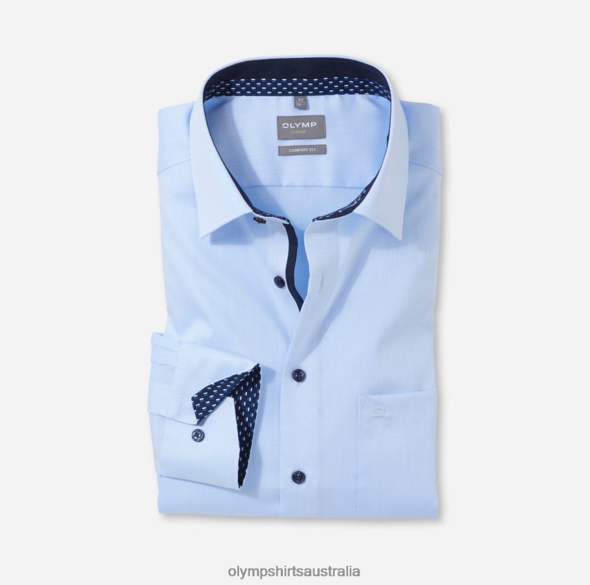 Clothing AU OLYMP Luxor Comfort Fit, Business Shirt, New Kent, Bleu T8882J1574