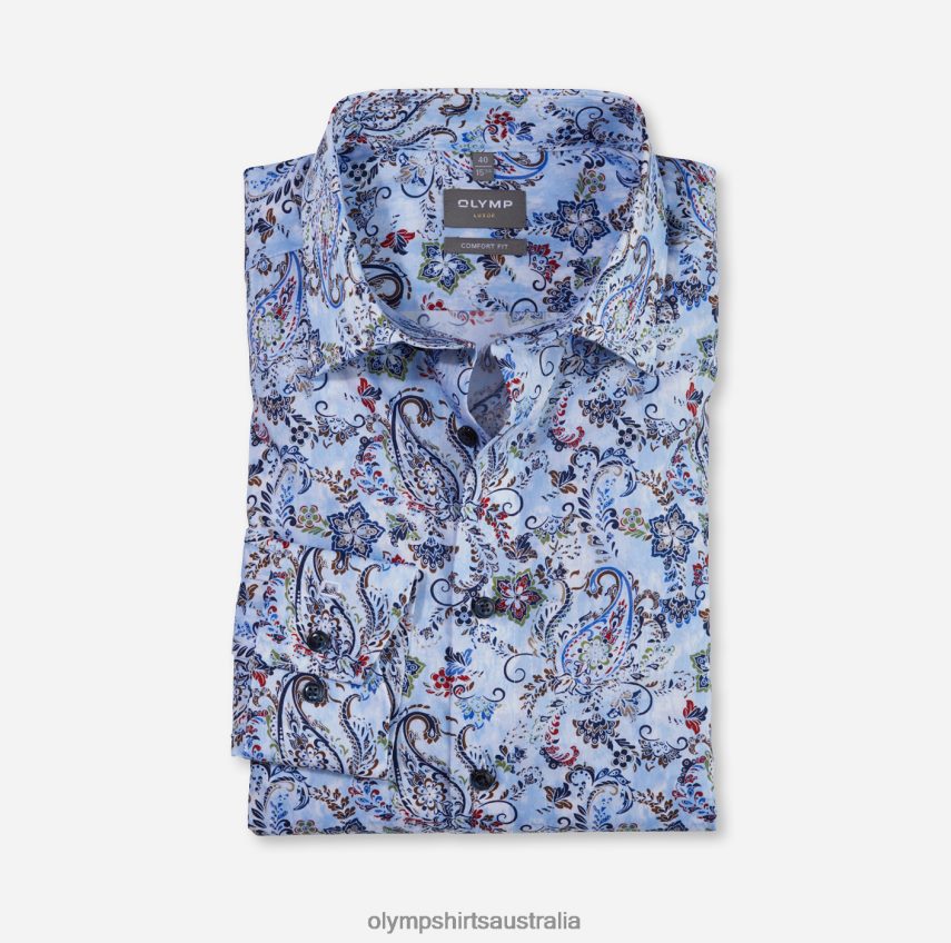 Clothing AU OLYMP Luxor Comfort Fit, Business Shirt, New Kent, Bleu T8882J1605