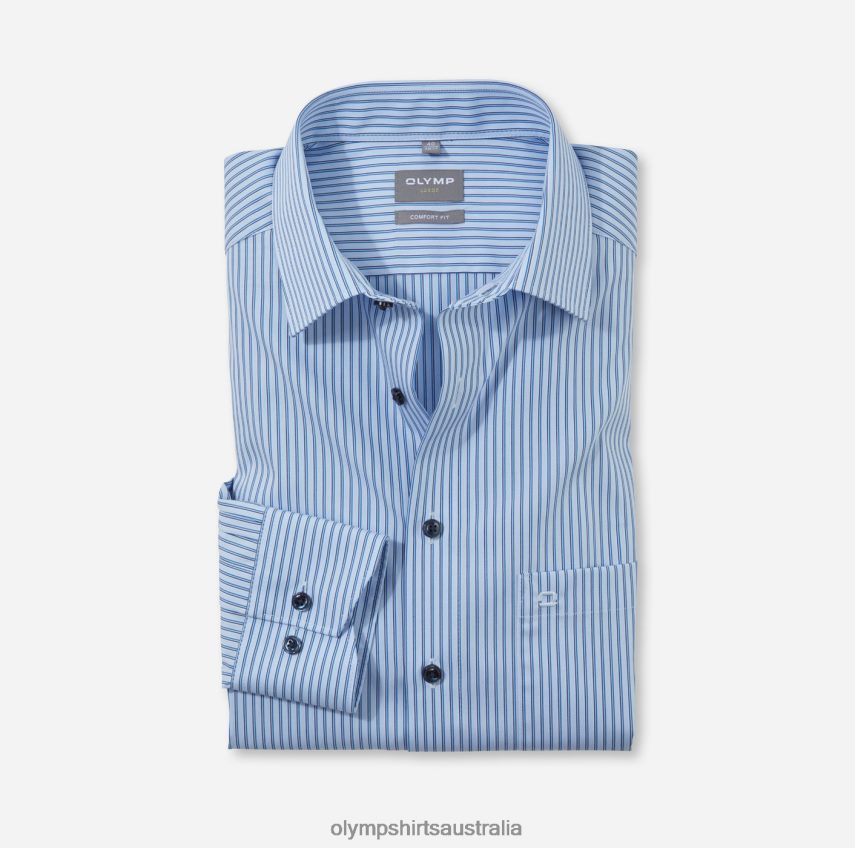 Clothing AU OLYMP Luxor Comfort Fit, Business Shirt, New Kent, Bleu T8882J1607