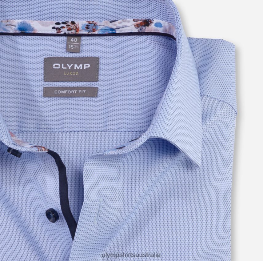 Clothing AU OLYMP Luxor Comfort Fit, Business Shirt, New Kent, Bleu T8882J1618