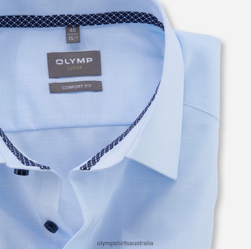 Clothing AU OLYMP Luxor Comfort Fit, Business Shirt, New Kent, Bleu T8882J1626