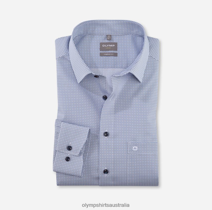 Clothing AU OLYMP Luxor Comfort Fit, Business Shirt, New Kent, Bleu T8882J1634
