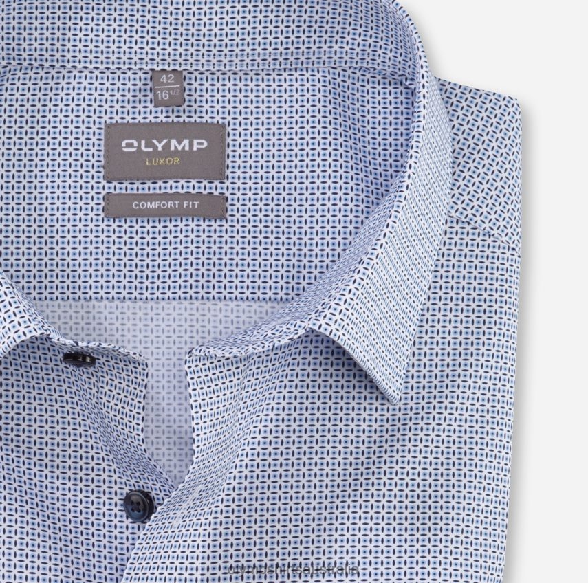 Clothing AU OLYMP Luxor Comfort Fit, Business Shirt, New Kent, Bleu T8882J1634