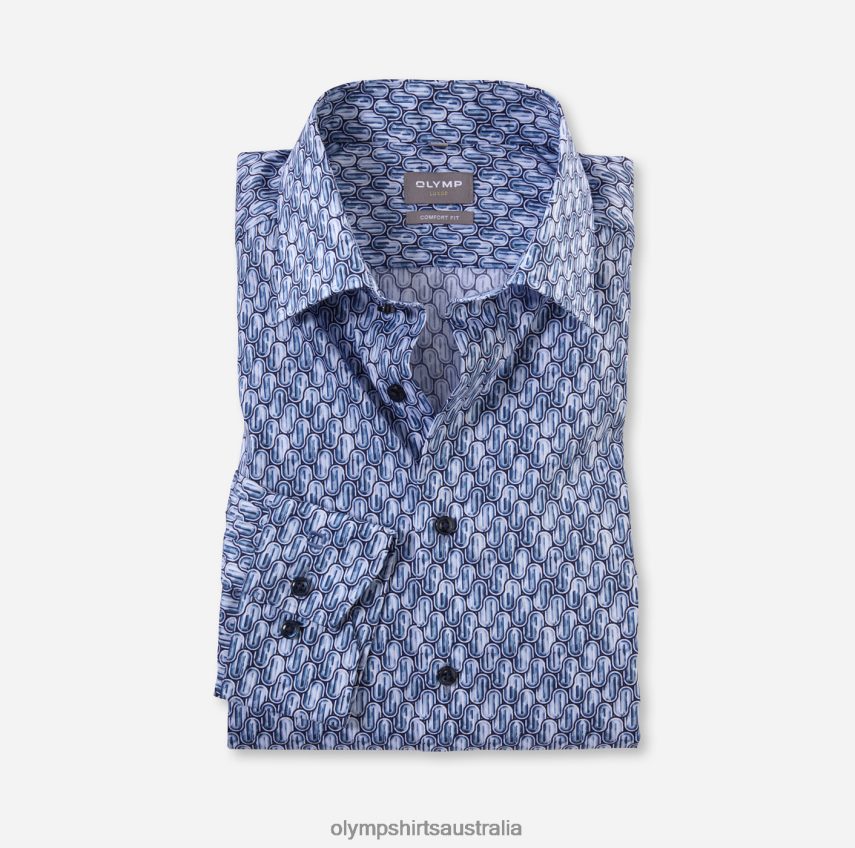 Clothing AU OLYMP Luxor Comfort Fit, Business Shirt, New Kent, Bleu T8882J1656