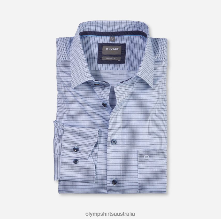 Clothing AU OLYMP Luxor Comfort Fit, Business Shirt, New Kent, Bleu T8882J1658