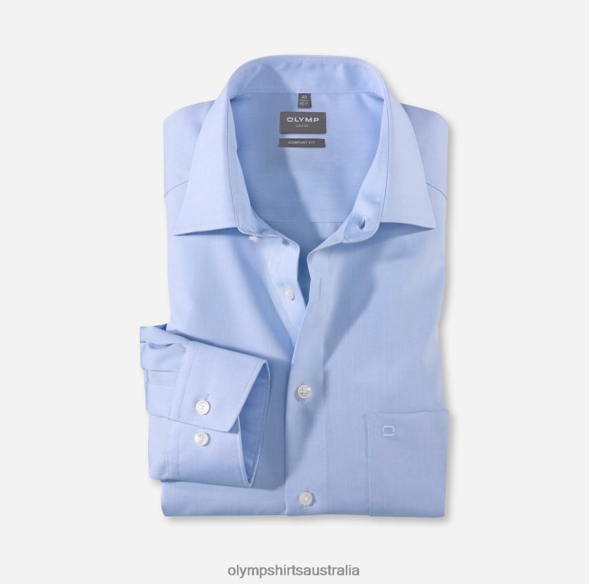 Clothing AU OLYMP Luxor Comfort Fit, Business Shirt, New Kent, Bleu T8882J1682