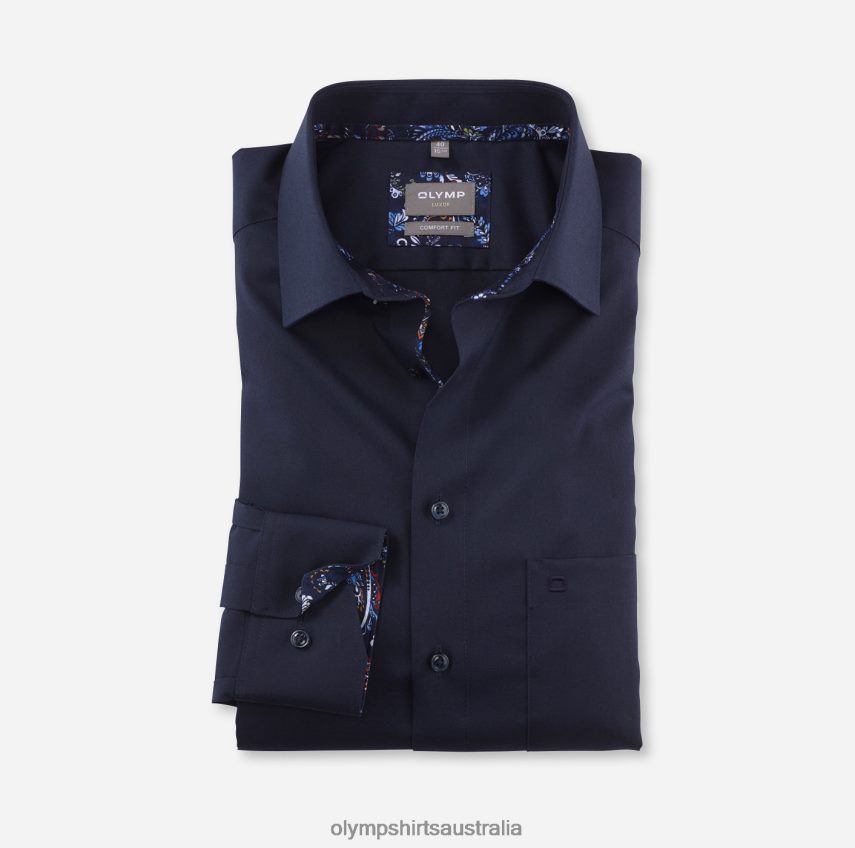 Clothing AU OLYMP Luxor Comfort Fit, Business Shirt, New Kent, Cobalt T8882J1578