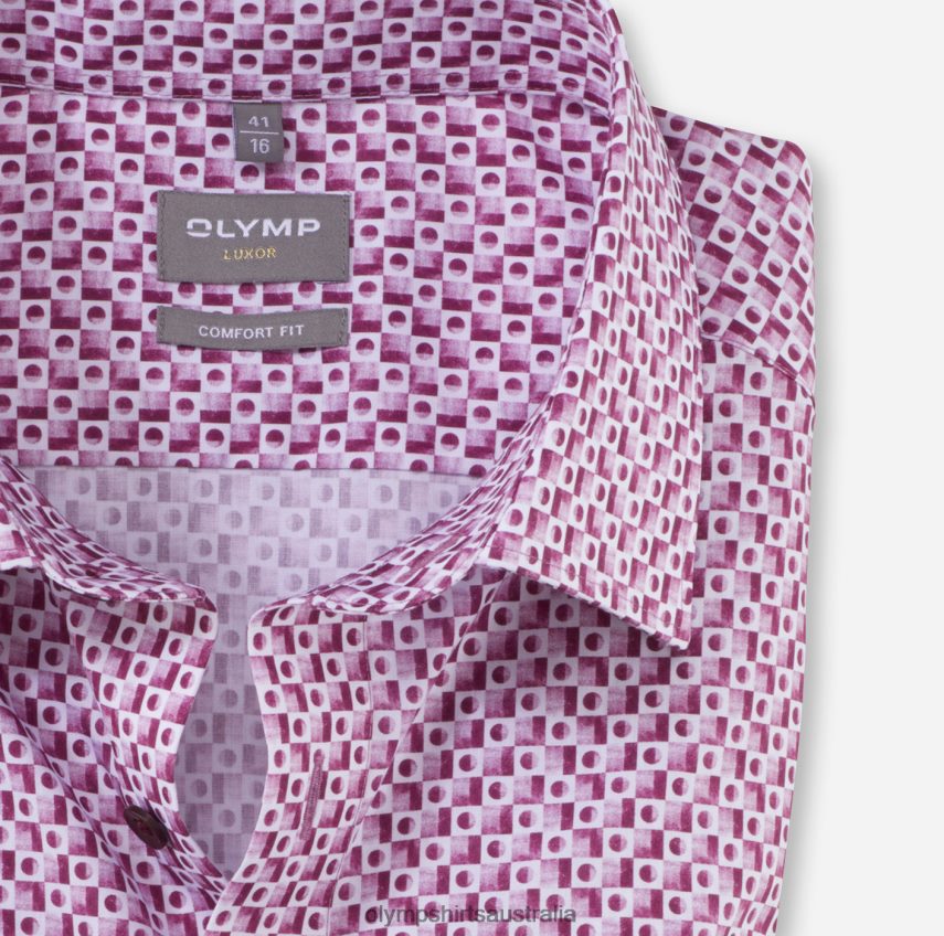 Clothing AU OLYMP Luxor Comfort Fit, Business Shirt, New Kent, Fuchsia T8882J1591