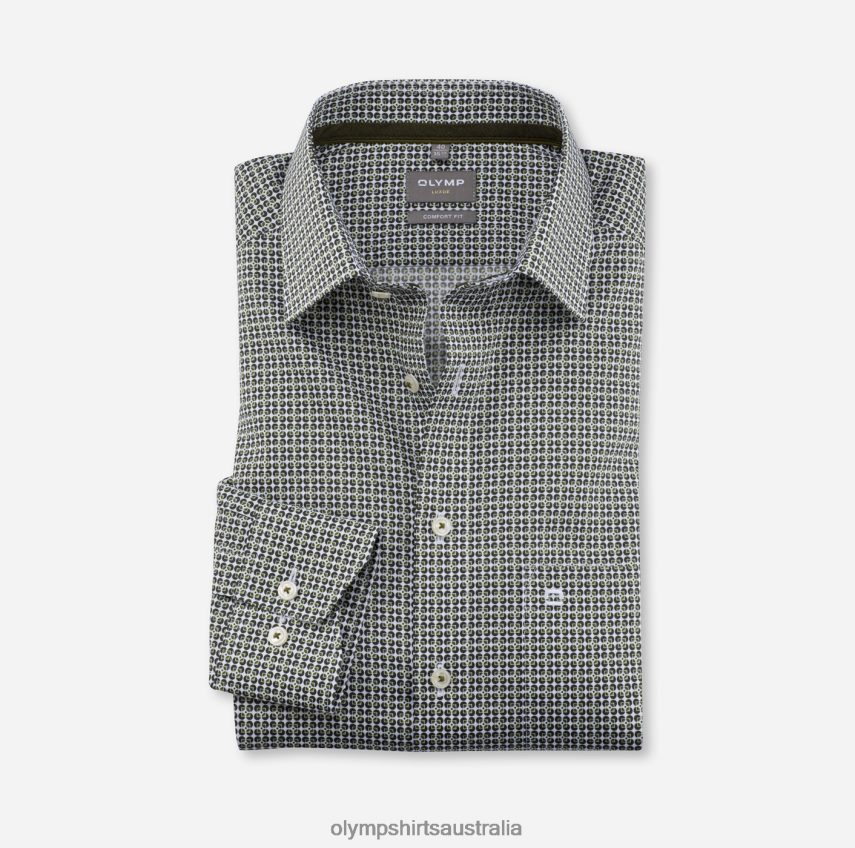 Clothing AU OLYMP Luxor Comfort Fit, Business Shirt, New Kent, Lime Green T8882J1663