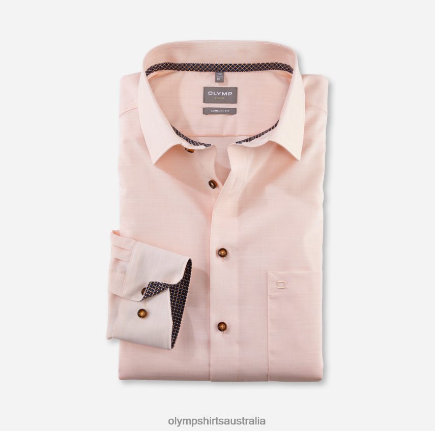 Clothing AU OLYMP Luxor Comfort Fit, Business Shirt, New Kent, Mandarin T8882J1611