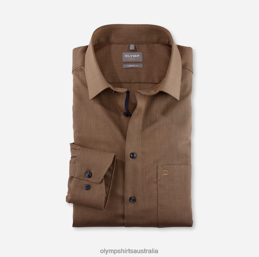 Clothing AU OLYMP Luxor Comfort Fit, Business Shirt, New Kent, Mandarin T8882J1616