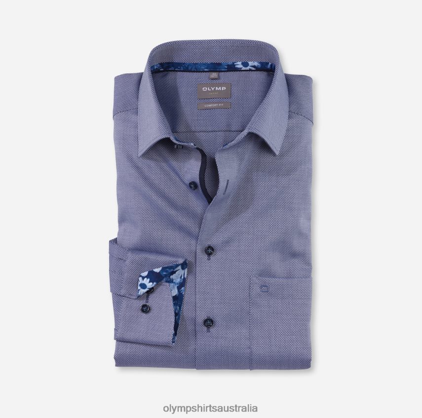 Clothing AU OLYMP Luxor Comfort Fit, Business Shirt, New Kent, Marine T8882J1476