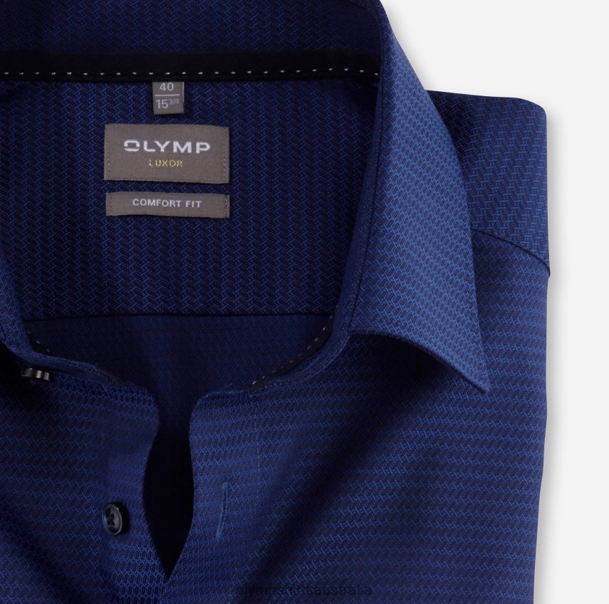 Clothing AU OLYMP Luxor Comfort Fit, Business Shirt, New Kent, Marine T8882J1485