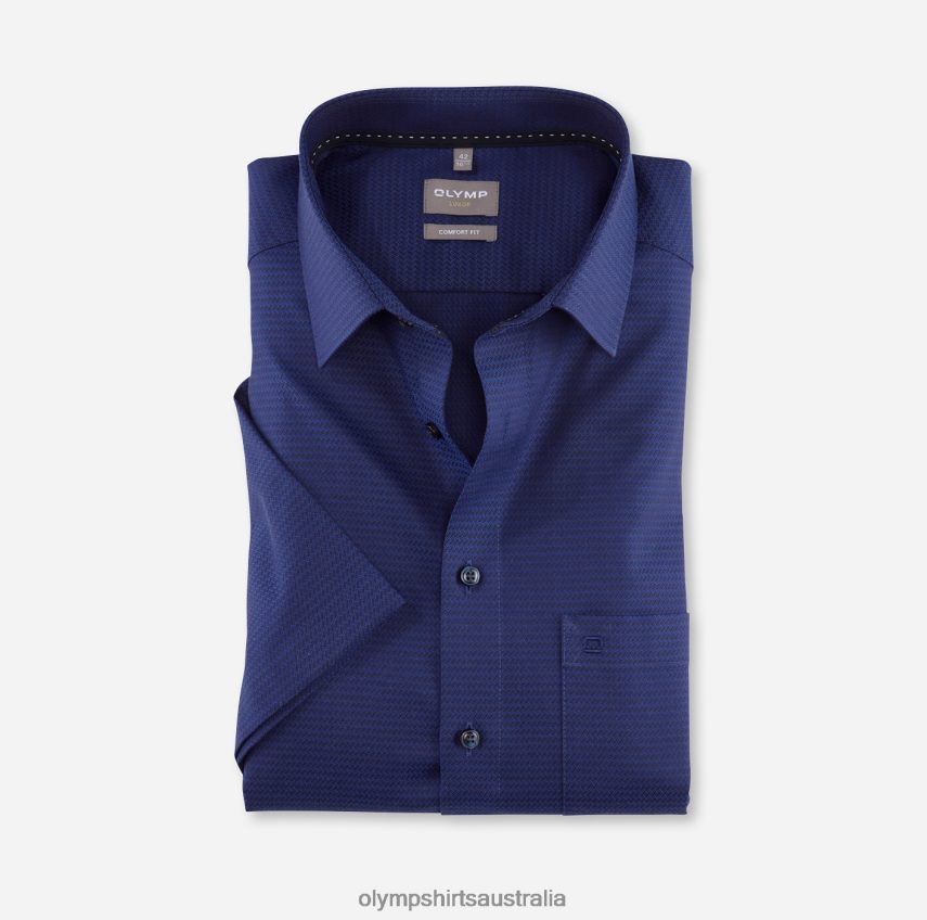 Clothing AU OLYMP Luxor Comfort Fit, Business Shirt, New Kent, Marine T8882J1506